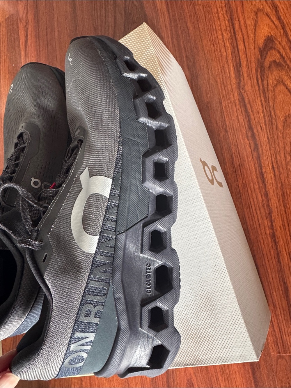 On Cloudmonster 2 Athletic Sneakers Dark Gray and Black - Picture 6 of 12